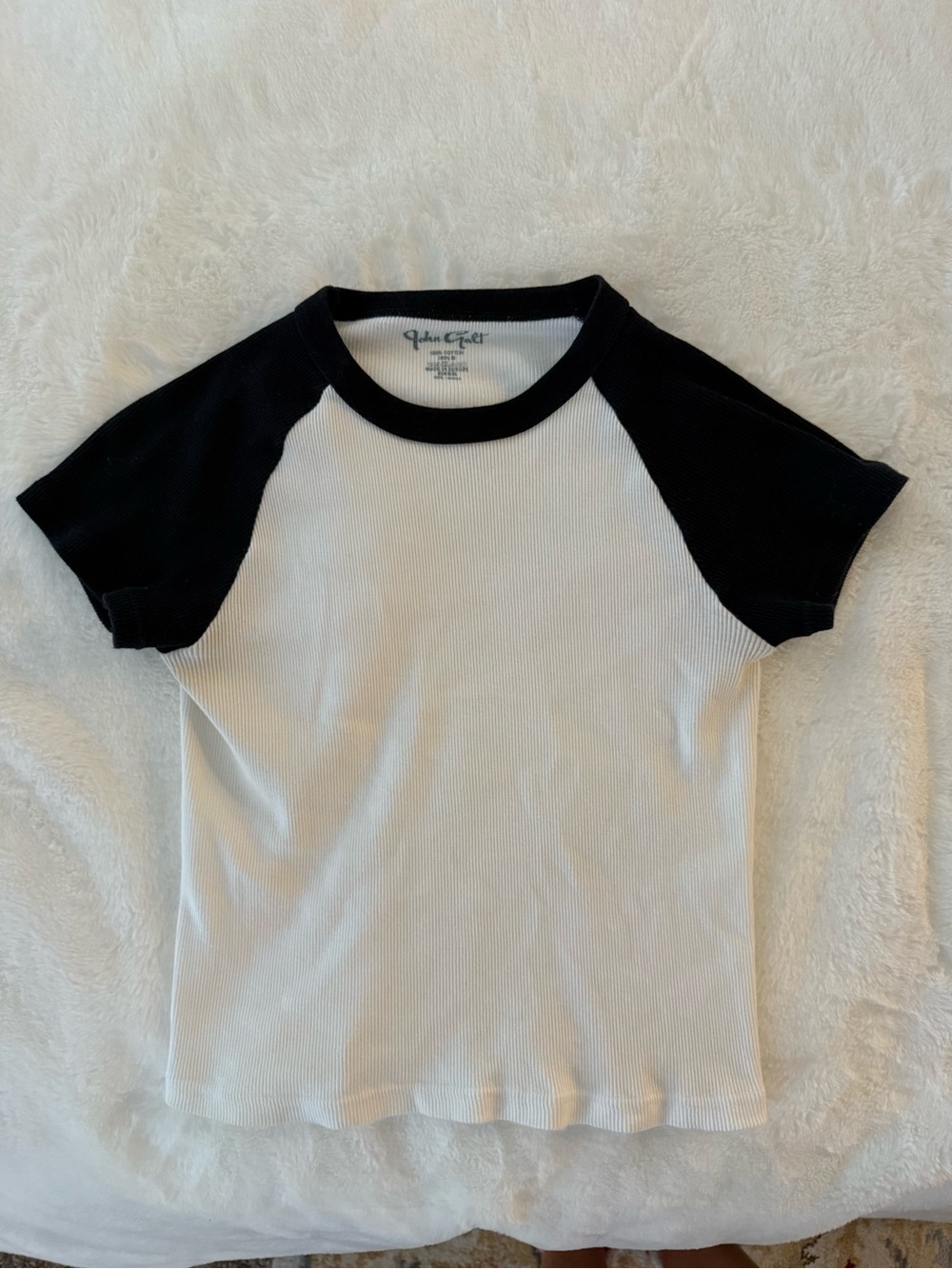 Brandy Melville Black & White Crop Tee